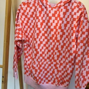 BP Pink Checkerboard Sweatshirt w/ Hood | P2P: 20”
